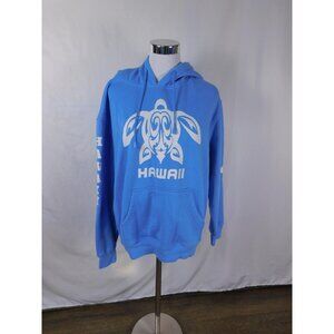 Ba Ba Hawaii Hoodie Unise Medium Blue Turtle Graphic Islands Pullover Sweatshirt